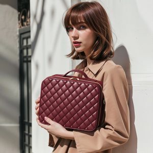 handheld makeup bag
Easy and effortless, take it as you please and go!